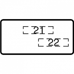 MA6-1083 Шильдик для 3-х позиционных селекторных переключателей, с текстом ABB. Вид 1