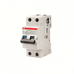 DSH201 C40 AC30 Дифф. автомат 1P+N 40A 30mA, тип АC, 6kA, (хар-ка C) ABB. Вид 1