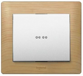 Клавиша для 1 клавишного выключателя с индикацией (titanium) Galea Life Legrand. Вид 1
