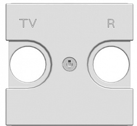 N2250.8 PL Накладка для TV-R розетки, 2-модульная, серия Zenit, цвет серебристый ABB. Вид 1
