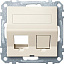 Плата наклонная для keystone RJ45 2 поста, sm (бежевый) Merten Schneider Electric. Вид 1.