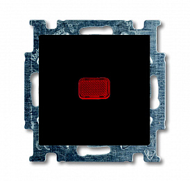 2006/6 UCK-95-507 Выключатель проходной с клавишей, с N-клеммой (chateau-black) Basic 55 ABB. Вид 1