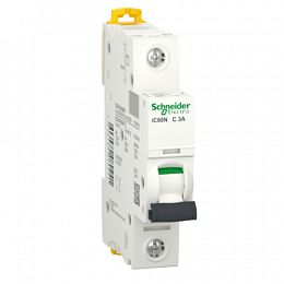 iC60N 1P 3А Автоматический выключатель 1-полюсный, 3А, 6кА (хар-ка C) Schneider Electric. Вид 1