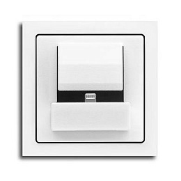 6478-212-500 Плата центральная (накладка) 6478-212 для блока питания micro USB - 6474 U, Busch-Duro, слоновая кость ABB. Вид 1