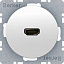 Розетка HDMI (полярная белизна) R.1/R.3 Berker. Вид 1.