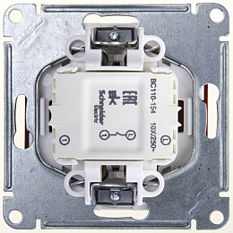 Выключатель 1-клавишный, 10АХ, механизм, (морёный дуб) Wessen 59 Schneider Electric. Вид 1