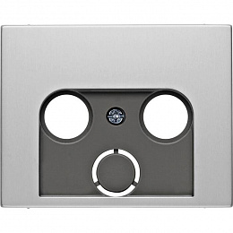 Накладка для антенной розетки 2 и 3 отверстия (алюминиевый) K.1 Berker. Вид 1