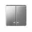 Выключатель 2-кл. с подсветкой, сх.5а, 10АХ, механизм (сталь) ARTGALLERY Systeme Electric. Вид 1.