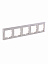 2515-92-507 Рамка 5-постовая с декоративной накладкой (слоновая кость) Basic55 ABB. Вид 4.