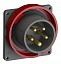 Вилка с прямым фланцем easy&safe 416ebu6w,16a,3p+n+e,ip67,6ч ABB. Вид 1.