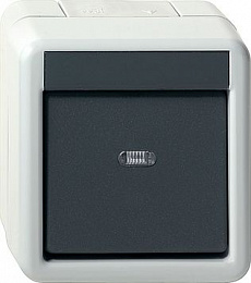 10713 Выключатель перекрёстный IP20 д/открытого монтажа  GIRA. Вид 1