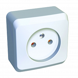 Розетка без заземления, без шторок, О/У, 16А, 250В бeлый Этюд Systeme Electric. Вид 1