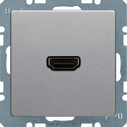 Розетка HDMI (алюминиевый, бархатный лак) Q.1/Q.3 Berker. Вид 1