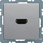 Розетка HDMI (алюминиевый, бархатный лак) Q.1/Q.3 Berker. Вид 1.