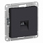 Розетка компьютерная RJ45, кат. 5Е, механизм (карбон) Atlas Design Systeme Electric. Вид 1.