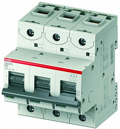 S803PV-S20 Автоматический выключатель 3-полюсный, 20А, 5kA (хар-ка S) ABB. Вид 1