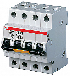 S203P C16NA Автоматический выключатель 3P+N, 16А, 25кА (хар-ка C) ABB. Вид 1