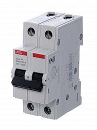 BMS412C16 Автоматический выключатель 2-полюсный, 16А, 4,5kA (хар-ка C) ABB. Вид 1