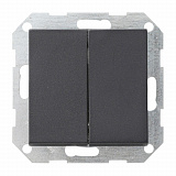 Выключатель 2-клавишный кнопочный (антрацит) System 55 Gira