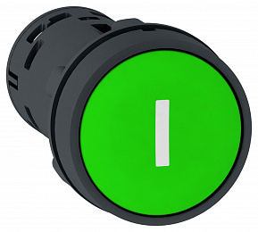 Кнопка 22мм зеленая с возвратом 2но "i" Schneider Electric. Вид 1