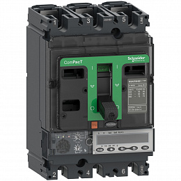 NSX100HB2 MIC6.2E 3P 40A Автоматический выключатель 3-полюсный, 40A, 100 kA Schneider Electric. Вид 1
