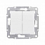 Выключатель 2-клавишный скрытой установки 10А, IP44 (белый) Sedna Schneider Electric. Вид 1.