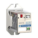 Промежуточное реле 4 ПК, со светодиодом, слаботочные контакты (=24B DC) Schneider Electric