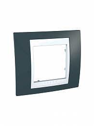 Рамка 1-постовая (серо-зеленый/белый) Unica Хамелеон Schneider Electric. Вид 1