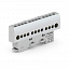 KSN-6-8x12-12 GREY Клеммник на дин-рейку вертикальный 8х12, 12 отв., 100А, серый Tekfor. Вид 1.