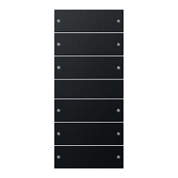 KNX Комплект клавиш, 6 шт. (3+3) (черный матовый) Gira. Вид 1