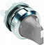 COS  Переключатель M2SS3-21C (короткая ручка) прозрачный 2-х позицион ный с подсветкой (только корпус) 45# с возвратом ABB. Вид 1.