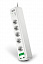 Cетевой фильтр, 5 розеток, кабель 1,8м, белый Schneider Electric. Вид 1.