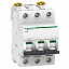 iC60N 3P 25А Автоматический выключатель 3-полюсный, 25А, 6кА (хар-ка C) Schneider Electric. Вид 1.