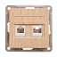 Розетка двойная RJ11+RJ45, 160В, 1А, кат.5e, механизм, (сосна) Wessen 59 Systeme Electric. Вид 1.
