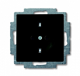 23 EUC-95-507 Розетка SCHUKO 16А 250В, с винтовыми клеммами, серия Basic 55, цвет ch?teau-black ABB. Вид 1