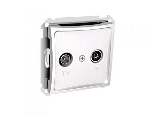 Розетка TV-R оконечная 8db, механизм (белый) Дуэт Schneider Electric. Вид 1