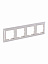 2514-92-507 Рамка 4-постовая с декоративной накладкой (слоновая кость) Basic55 ABB. Вид 3.