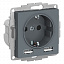 Розетка 16А c 2 USB A+A, 5В/2,4А, 2х5В/1,2А, механизм (грифель) Atlas Design Systeme Electric. Вид 1.