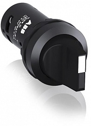 C2SS2-10B-10 Переключатель 2-х позиционный черный 1НО (90 градусов) с фиксацией (черное декоративное кольцо) ABB. Вид 1