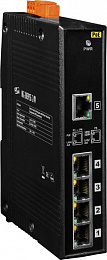 Индустриальный коммутатор: 5х10/100 Base-T Ethernet, 4xPoE, питание 18..32VDC ICP DAS. Вид 1