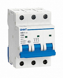 NB1-63 Автоматический выключатель 3-полюсный, 6A, 6kA (хар-ка C) CHINT. Вид 1
