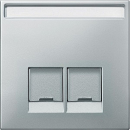 Центральная плата для комп. розетки RJ45, sd (сталь) Merten Schneider Electric. Вид 1