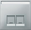 Центральная плата для комп. розетки RJ45, sd (сталь) Merten Schneider Electric. Вид 1.