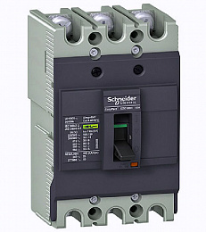 Автоматический выключатель 3-х полюсный 63А 10kA/400В, подключ. под шину Schneider Electric. Вид 1