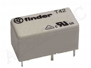 Реле с 1 HO контактом для печатного монтажа (=12 DC) 6A Finder. Вид 1