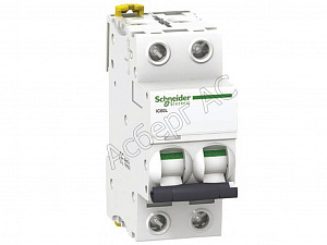 iC60N 2P 16A Автоматический выключатель 2-полюсный, 16А, 6кА (хар-ка D) Schneider Electric. Вид 1
