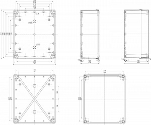 Пласт.коробка pk-ul ip66 192x164x105 Schneider Electric. Вид 1
