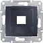 Адаптер для 1 коннектора RJ45, rdm, кат. 5е, кат. 6, utp (графит) Sedna Schneider Electric. Вид 1.