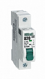 ВА-103M Автоматический выключатель 1-полюсный, 50А, 6kА (хар-ка D) DEKraft. Вид 1