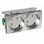 Розетка х2 45 2p+e со штор с инд металл Schneider Electric. Вид 1.